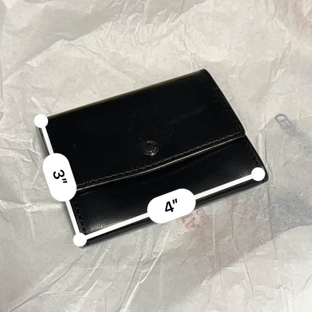 🤑SOLD🤑 Authentic Coach Genuine Water Buffalo black card holder/change purse - Picture 6 of 6